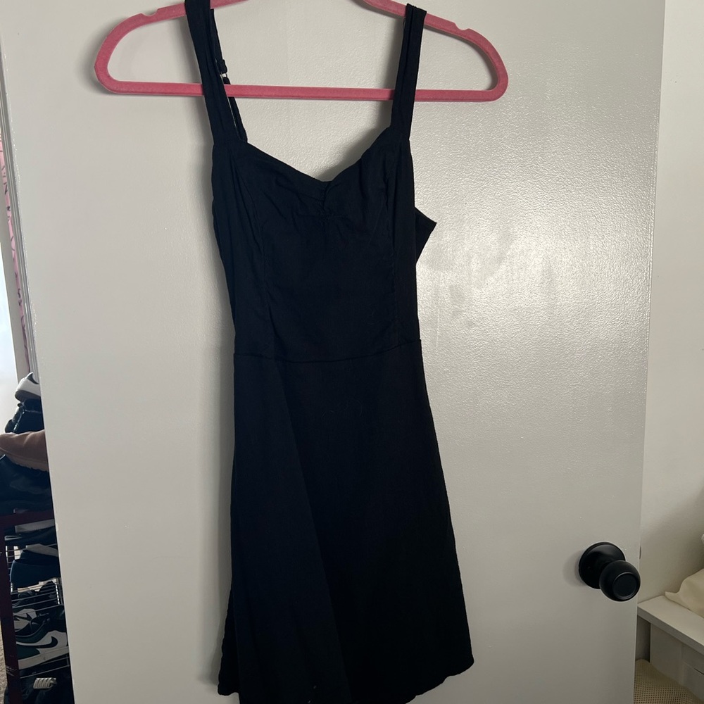 Black Hollister dress with open back